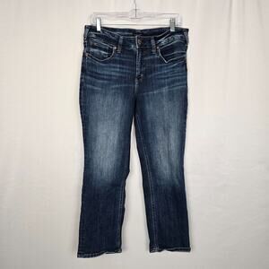 Silver Jeans Suki Capri Women's 32 (tag reads 34) Blue Medium Wash